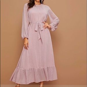 Mauve long sleeve maxi dress
